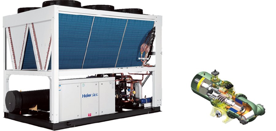 Винтовой чиллер Haier CI0530PANF с воздушным охлаждением, ведущий модуль