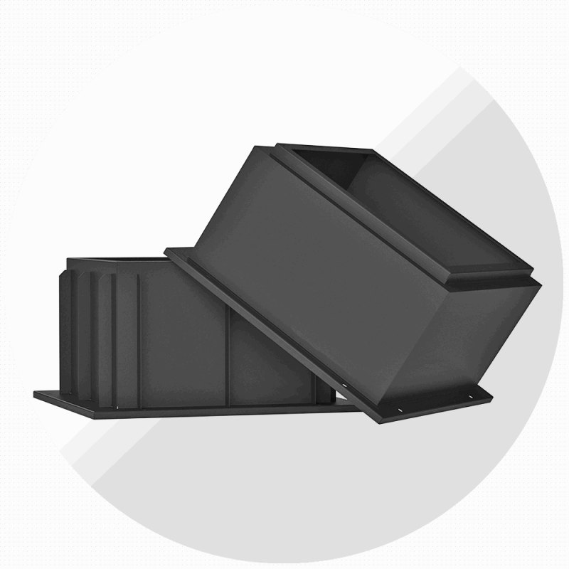 Стакан монтажный утеплённый СМКУ-ПИК1250 с основанием 1250×1250 мм