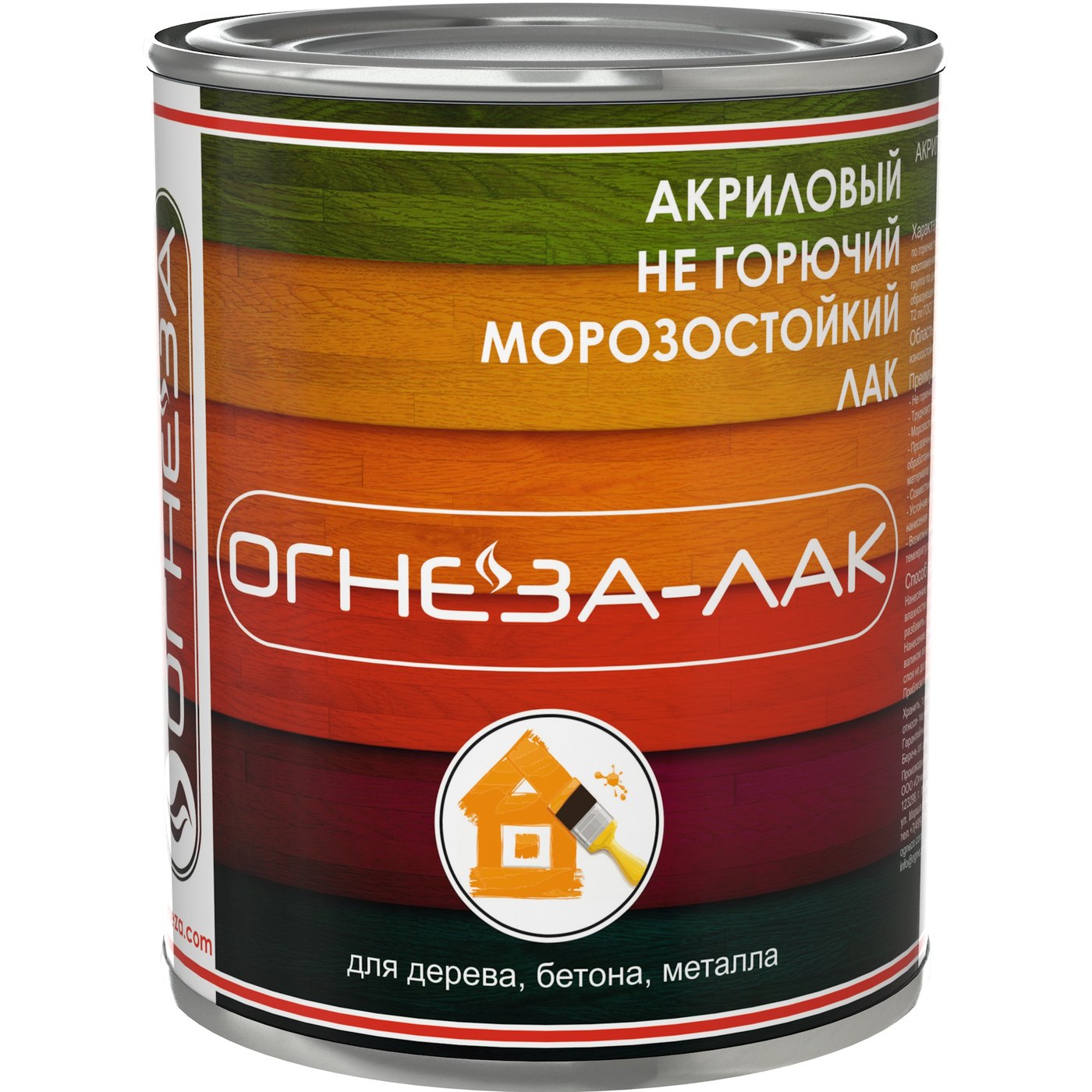 Лак акриловый ОГНЕЗА-ЛАК-ОД, матовый 1 л