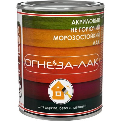 Лак акриловый ОГНЕЗА-ЛАК-ОД, матовый 1 л