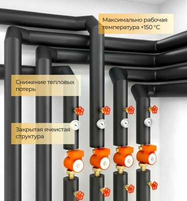 Трубка теплоизоляционная Energocell HT 89×13 мм, 2 м