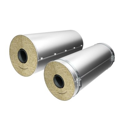 Цилиндры теплоизоляционные PIPEWOOL 80 Alu, кашированные алюминиевой фольгой, Ø18–1020 мм, толщина 20–100 мм